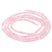 Perline tonde sfaccettate in pietra semipreziosa 2 mm - Quarzo rosa x39cm