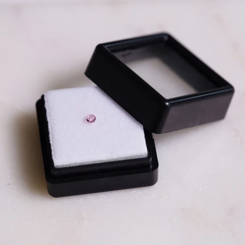 Tormalina rosa rotonda - 2,5 mm - 0,08 carati