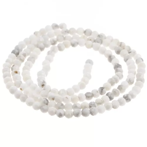 Perline sfaccettate rotonde 2 mm - Howlite x38cm
