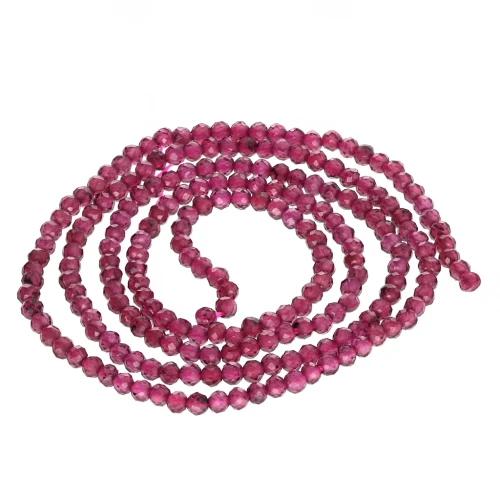 Perline sfaccettate rotonde 2 mm Granato x39cm