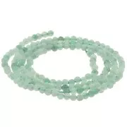 Perlina Tonde sfaccettate mm.  2 Green Aventurine x38cm