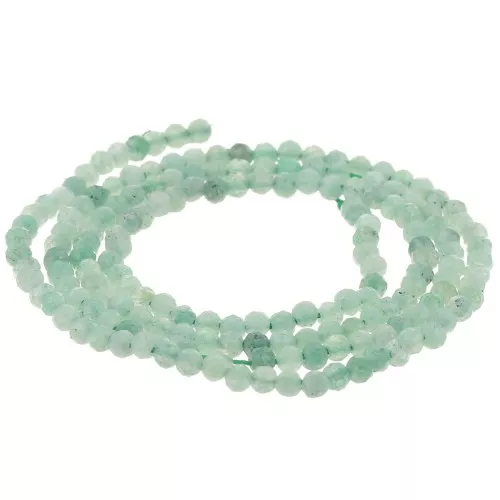 Perlina Tonde sfaccettate mm. 2 Green Aventurine x38cm