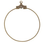 Supporti per orecchini a cerchio 30 mm - 1 foro -  bronzo x2|raw }}
