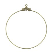 Supporti per orecchini a cerchio con 40mm 1 foro bronzo x2|raw }}