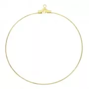 Supporti per orecchini a foro con un anello50 mm Dorato con oro fino x2