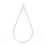 Orecchini a goccia 46x23 mm Argento placcato x2