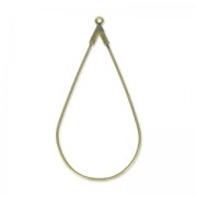 Orecchini a goccia 45x23 mm bronzo x2