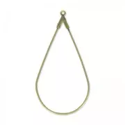 Orecchini a goccia 45x23 mm bronzo x2