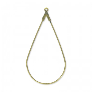 Orecchini a goccia 45x23 mm bronzo x2