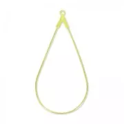 Orecchini a goccia 45x23 mm Dorato x2