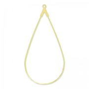 Portaorecchini a goccia 50x25 mm Dorato con oro fino x2|raw }}