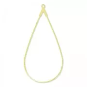 Portaorecchini a goccia 50x25 mm Dorato con oro fino x2