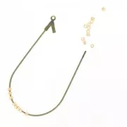 Portaorecchini a goccia 50x25 mm Dorato con oro fino x2