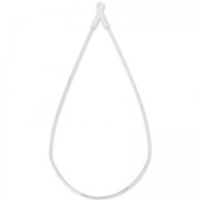 Portaorecchini a goccia 60x30 mm Placcatura argento x2
