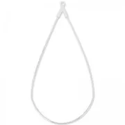 Portaorecchini a goccia 60x30 mm Placcatura argento x2