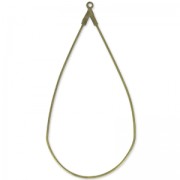 Portaorecchini a goccia 60x30 mm bronzo x2|raw }}