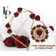 Perla di vetro a cuore 16x15 mm - Costellazione trasparente Ametista x1