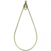 Orecchini a cerchio singolo 60x30 mm bronzo x2