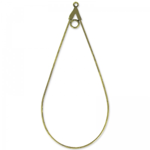 Orecchini a cerchio singolo 60x30 mm bronzo x2