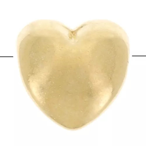 Perle cuori mm.6 Dorato con oro fino x4