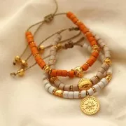 Perle cuori mm.6 Dorato con oro fino x4