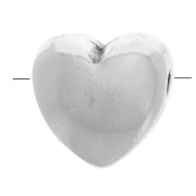 Perle cuori mm.6 Placcatura Argento Antico x4|raw }}