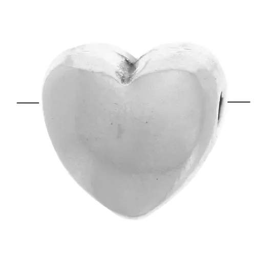Perle cuori mm.6 Placcatura Argento Antico x4
