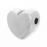 Perle cuori mm.6 Placcatura Argento Antico x4