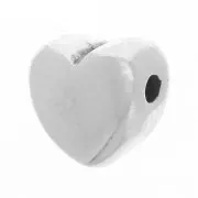 Perle cuori mm.6 Placcatura Argento Antico x4