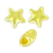 Perle Stelle mm.6 Dorato con oro fino x4