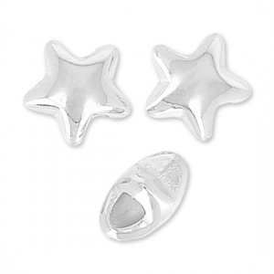 Perle stelle mm.6 Placcatura Argento Antico x4