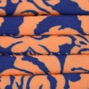 Cordone cotone tubolare mm. 6  Salmone/Blu elettrico x m. 1