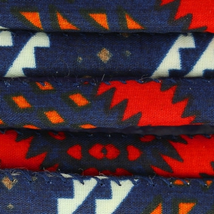 Cordone cotone tubolare mm. 6 Blu notte/Rosso/Arancione x m. 1