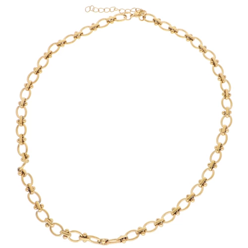 Collare a rete fantasia da 7,5 mm - acciaio inossidabile 304L Dorato x46cm