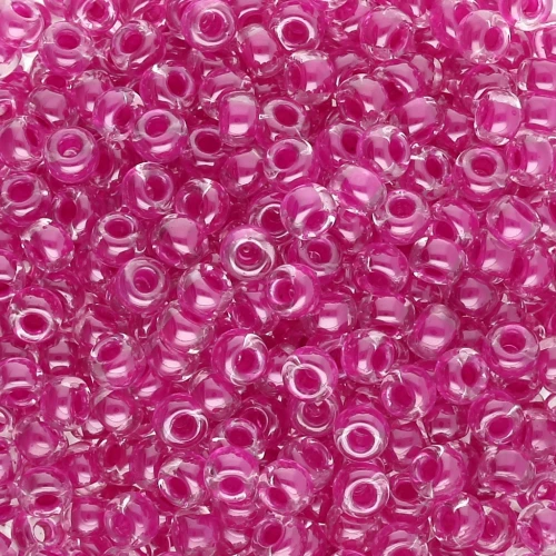 Rockery Miyuki 8/0 209 - Cristallo foderato di fucsia x8g