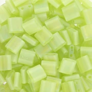 Perline Miyuki Tila 5x5x1,9 mm TL-143FR - Trasparente Chartreuse AB Mat x10g