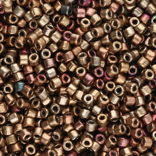 Perline Matubo 10/0 2,1 mm - Oro-Rame-Iris Metallizzato Opaco x 10 g