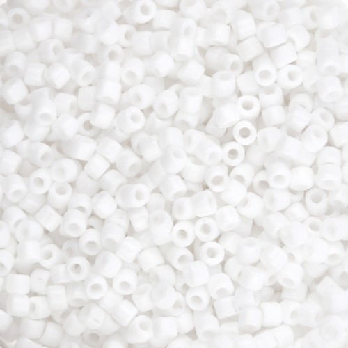 Perla Matubo 10/0 2,1 mm - Bianco opaco x 10 g