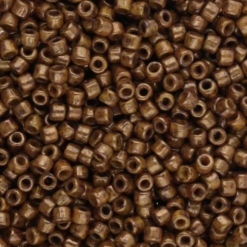 Perline Matubo 10/0 2,1 mm - Giallo bronzo opaco Picasso x 10 g