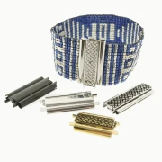 Clip per perline per tessitura 30x13 mm - Oro x1