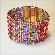 Clip per perline per tessitura 30x13 mm - Oro x1