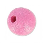 Tonde in legno mm. 8 Rosa madreperlato x20