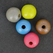 Tonde in legno mm. 8 Marrone madreperlato x20