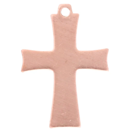 Pendente a croce 24x17 mm per Efcolor polvere di rame x1