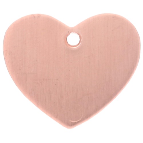 Ciondolo a cuore 16x19 mm per Efcolor polvere di rame x1