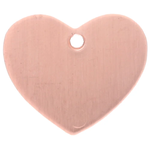 Ciondolo a cuore 16x19 mm per Efcolor polvere di rame x1