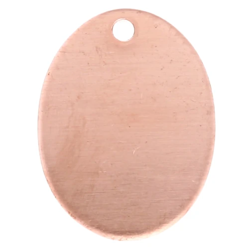 Ciondolo ovale 20x15 mm per Efcolor polvere di rame x1