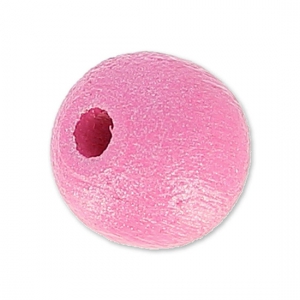 Tonde in legno mm. 6 Rosa madreperlato x25