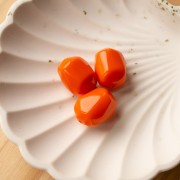 Perla barocca irregolare in resina opaca 19x15 mm - Arancione x1