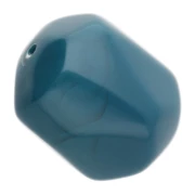 Perla irregolare in resina opaca barocca 19x15 mm - Blu pavone x1